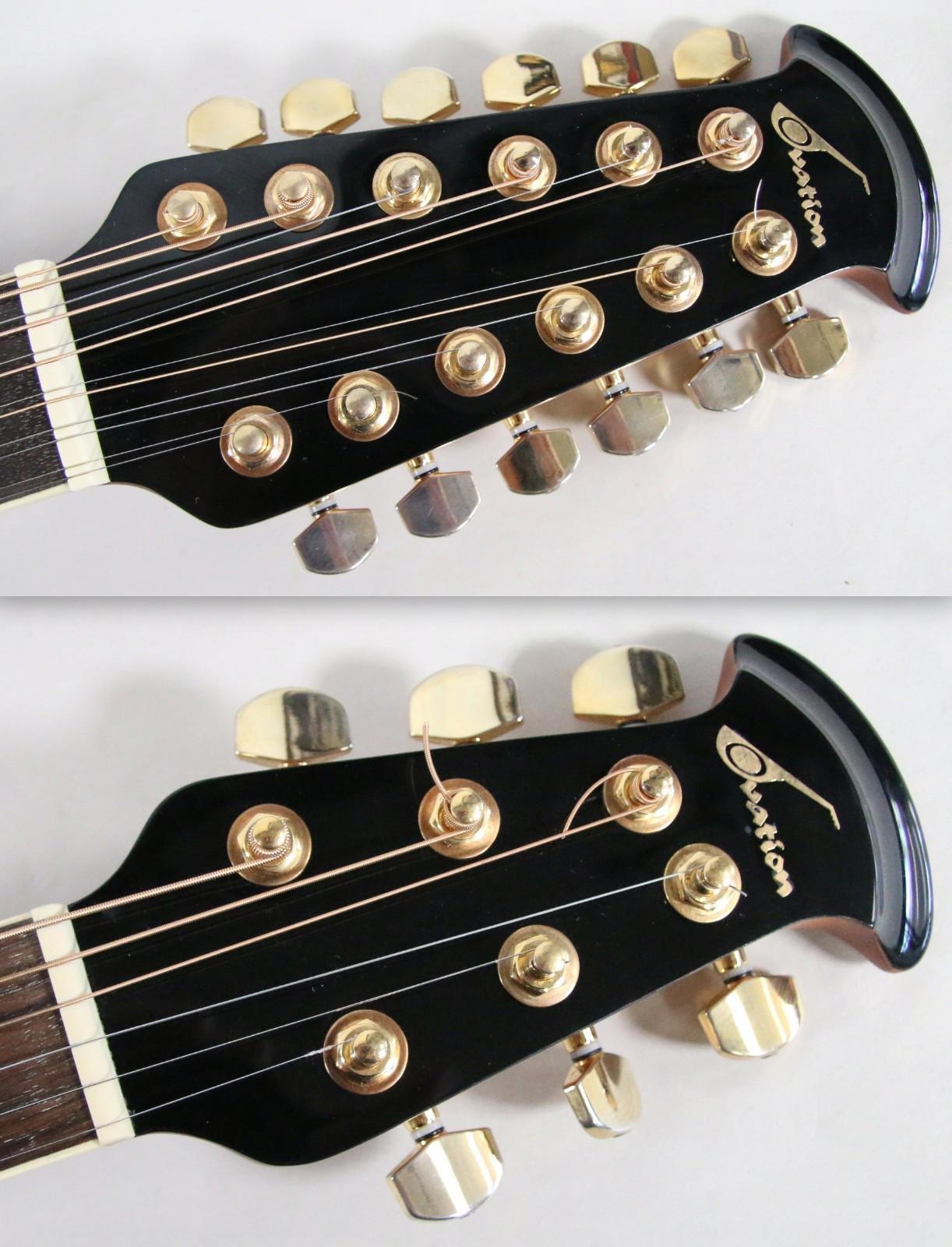 Ovation Celebrity CSE225 Double Neck Blue Burst Acoustic Electric Guitar Korea