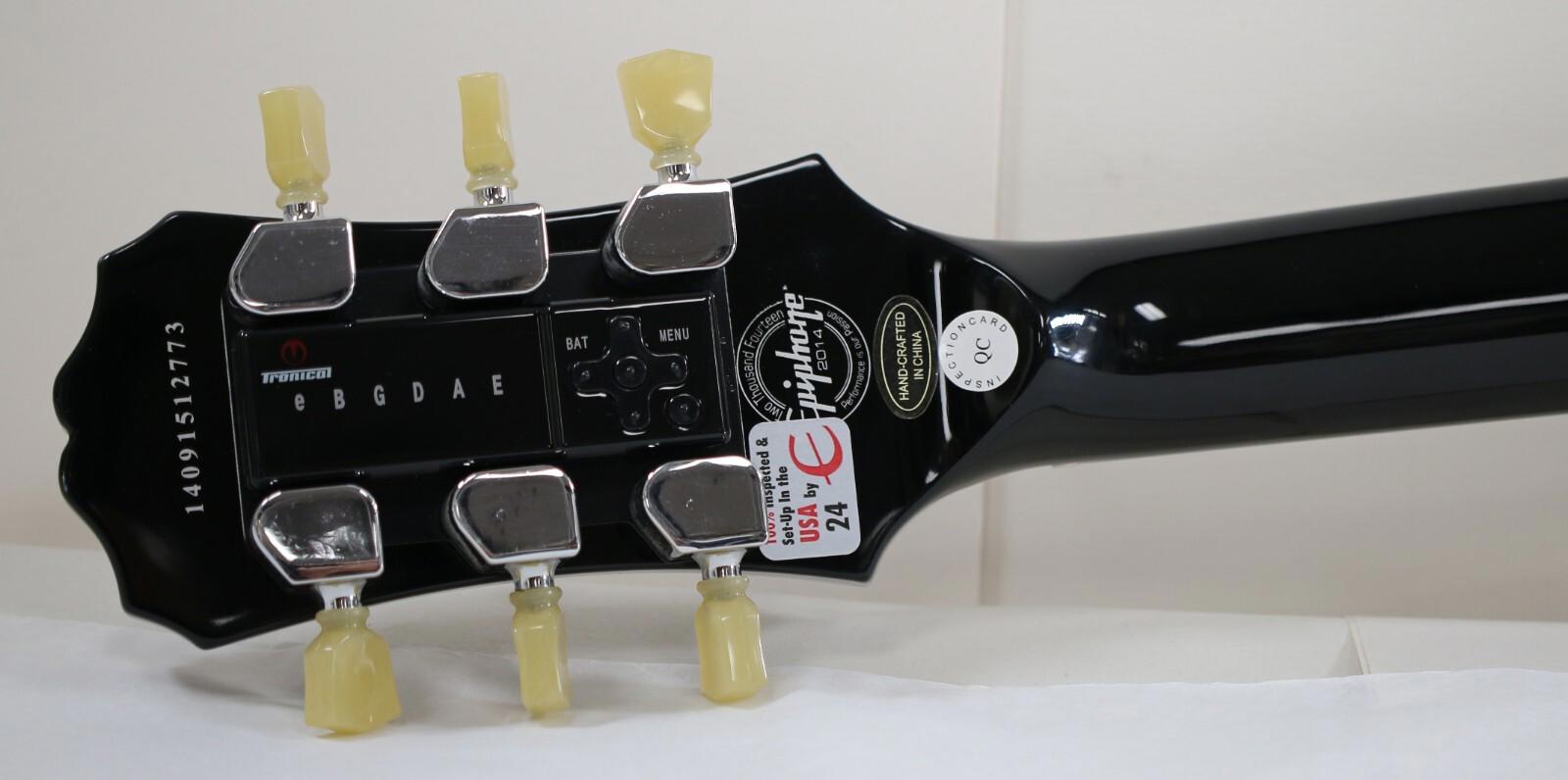 Epiphone Les Paul Classic-T Electric Guitar w/ Min-Etune Midnight Ebony 2014