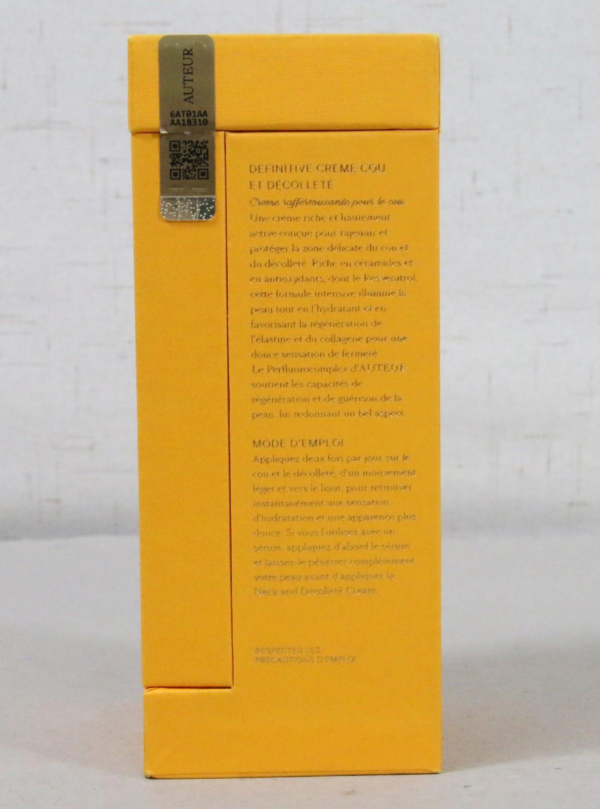 AUTEUR Definitive Neck and Decollete Cream 1.0 oz New Open Box - Free Shipping!