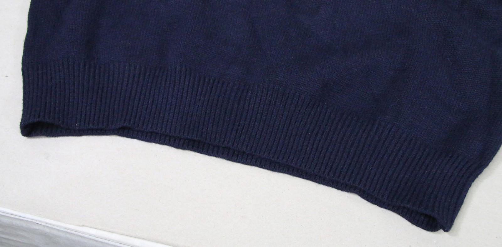 NWT Men's Salvatore Ferragamo Wool Ribbed Knit Turtleneck Sweater L (Deep Ocean)