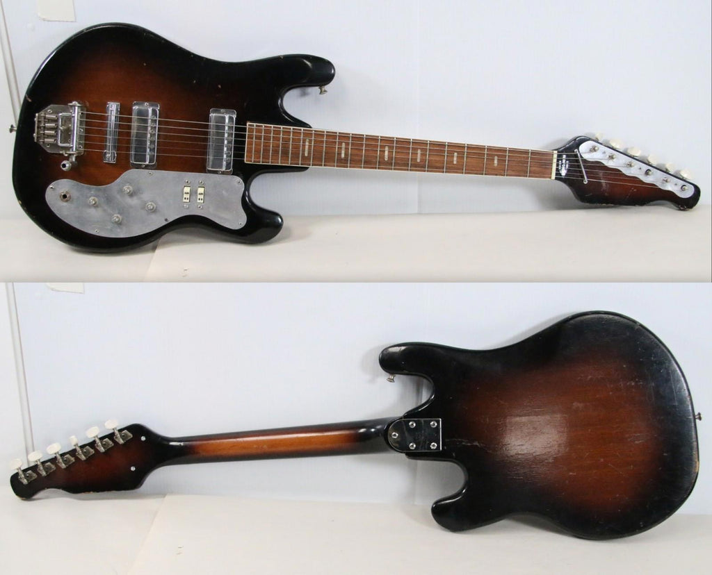 1960s Teisco WG-2L Electric Guitar Japan Sunburst (Needs Work) - Free Shipping
