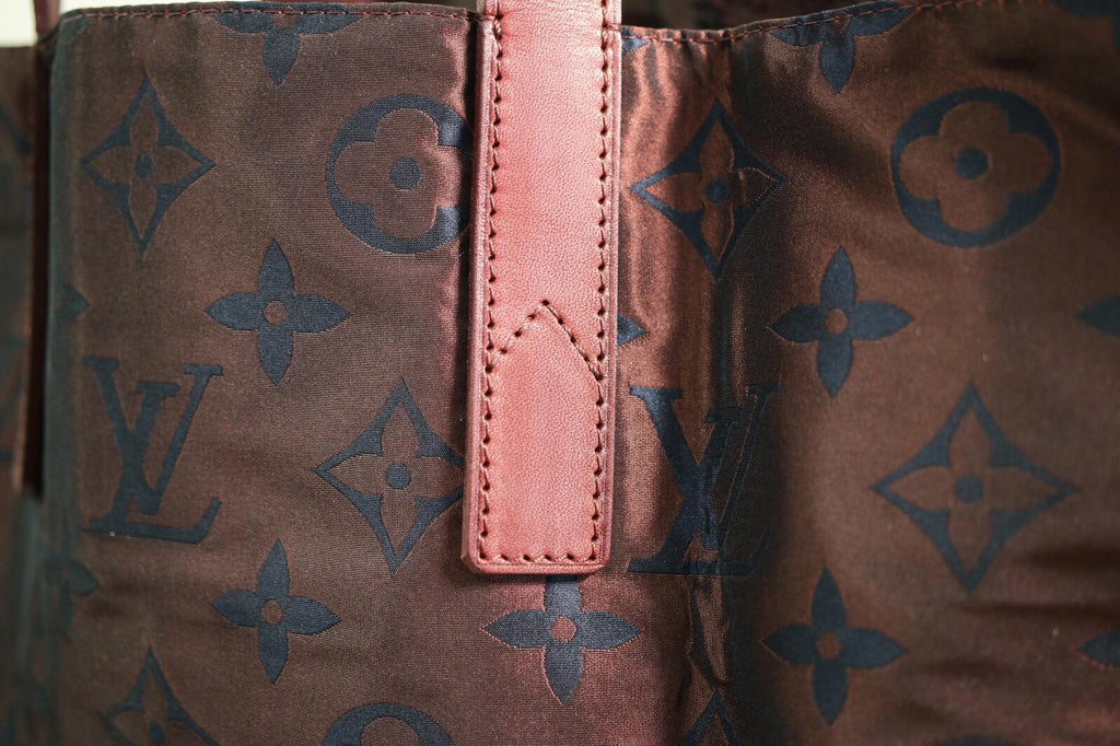 RARE Louis Vuitton Monogram Cabas Escapade Red Burgundy Nylon Fabric Tote Bag