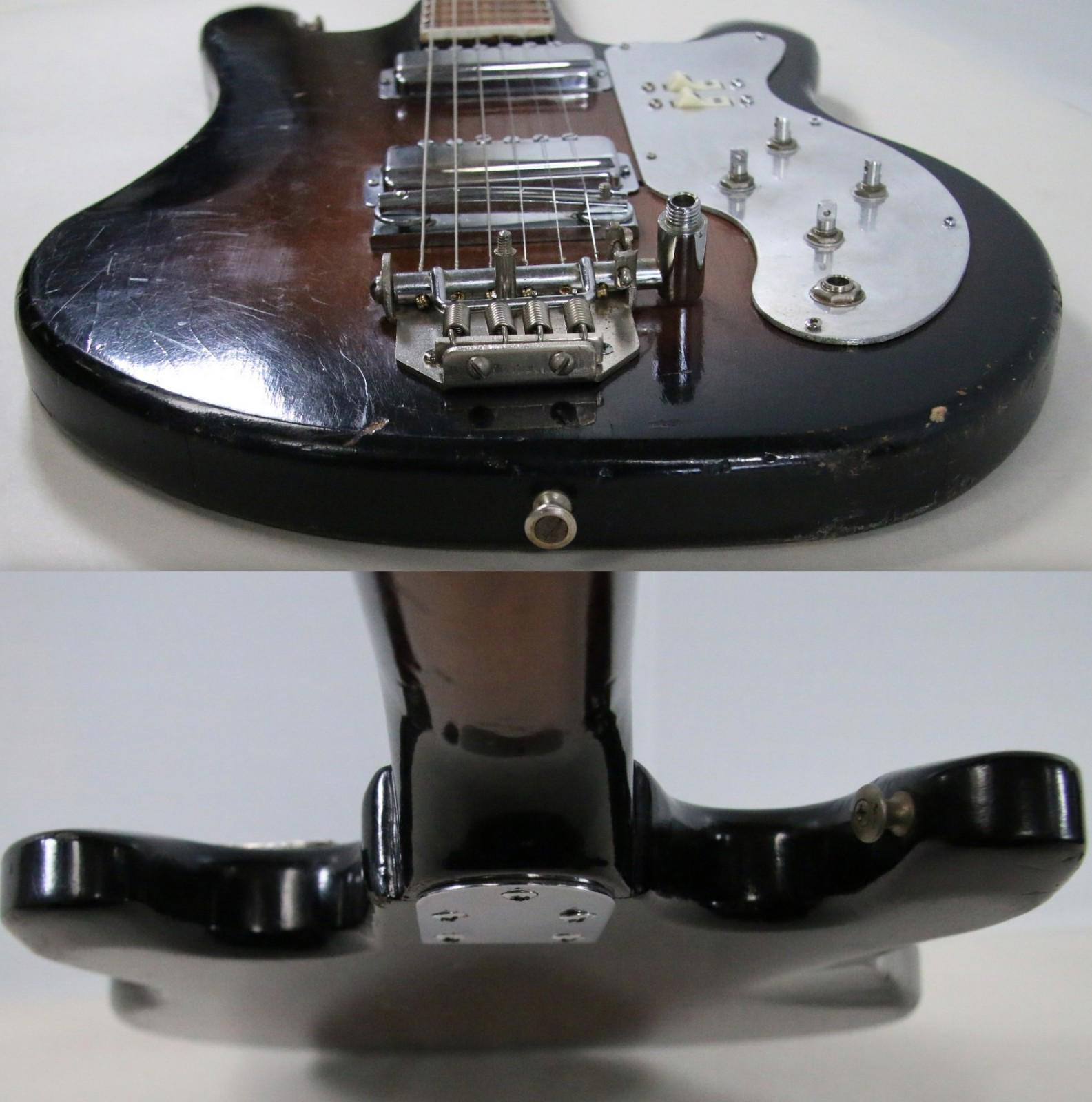 1960s Teisco WG-2L Electric Guitar Japan Sunburst (Needs Work) - Free Shipping