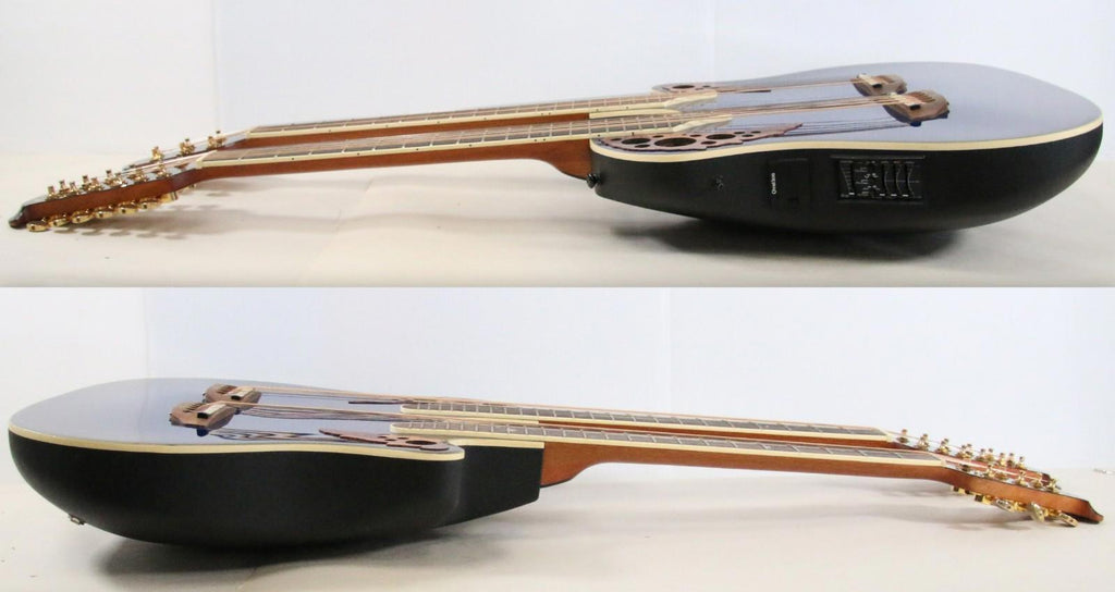Ovation Celebrity CSE225 Double Neck Blue Burst Acoustic Electric Guitar Korea