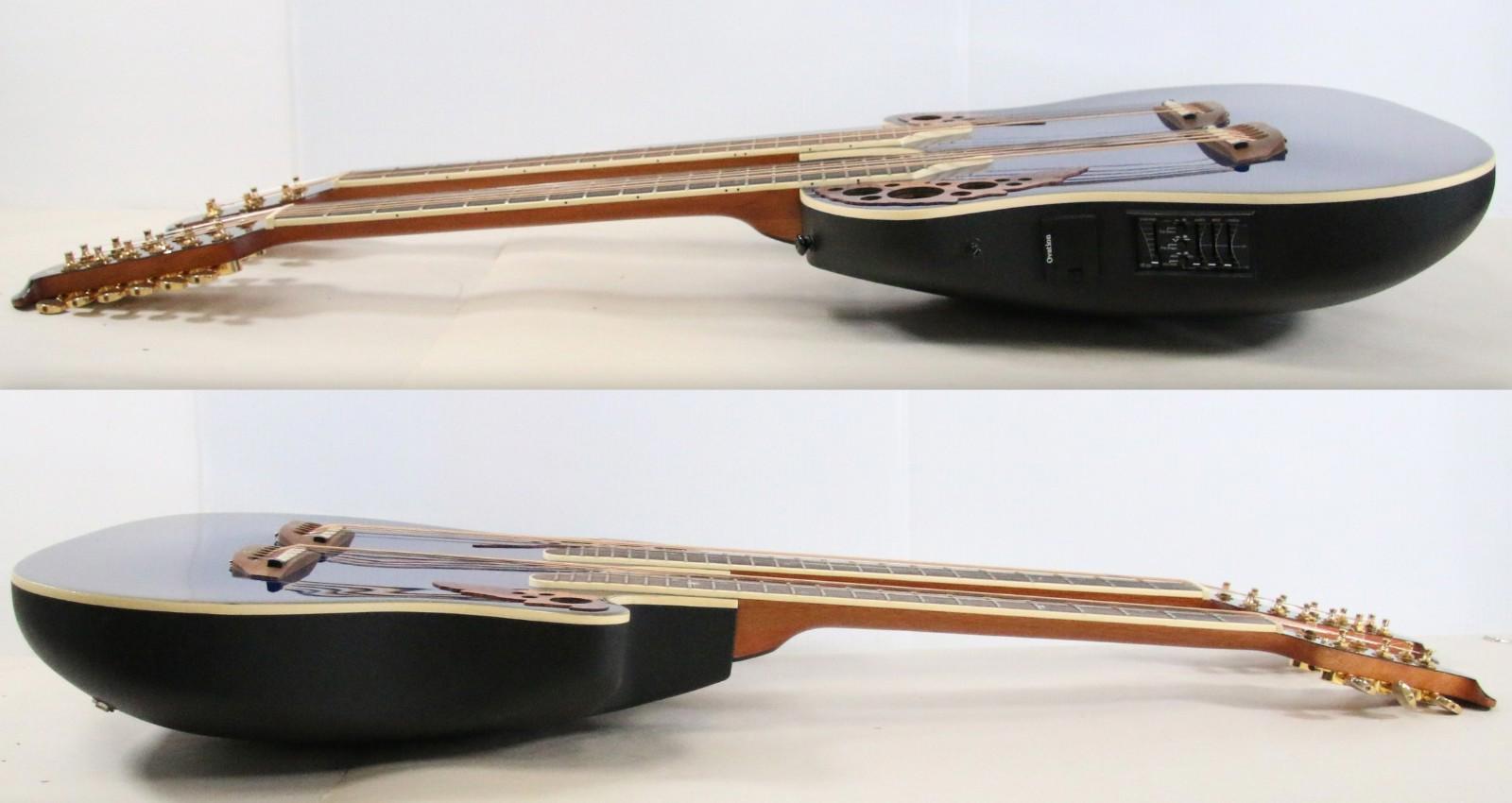 Ovation Celebrity CSE225 Double Neck Blue Burst Acoustic Electric Guitar Korea