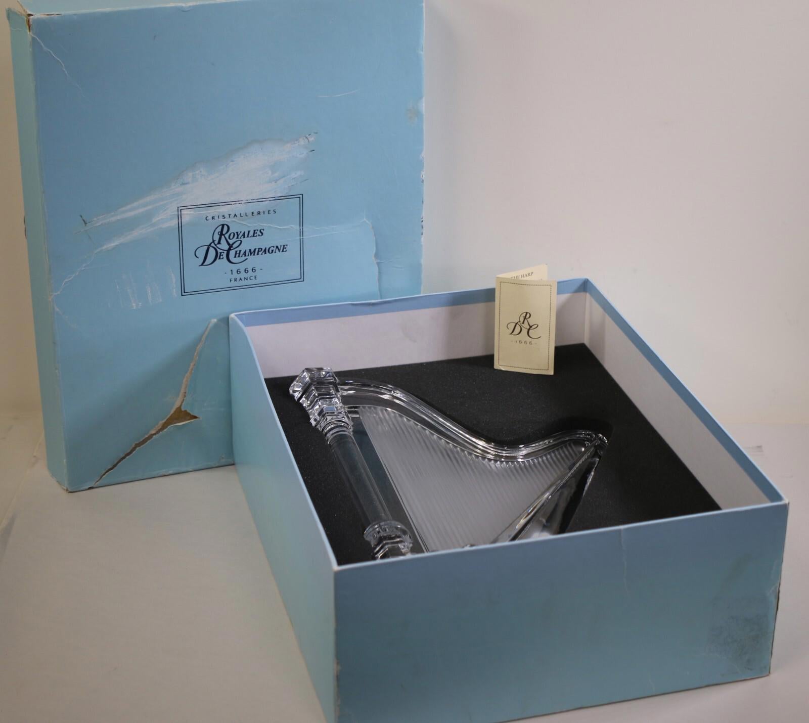 Cristalleries Royales de Champagne - Collection "La Musique" The Harp - Crystal