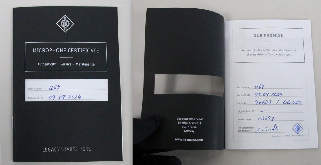 *MUST SEE* Neumann U67 Set Black - GG - Special-Edition Tube Microphone - NEW