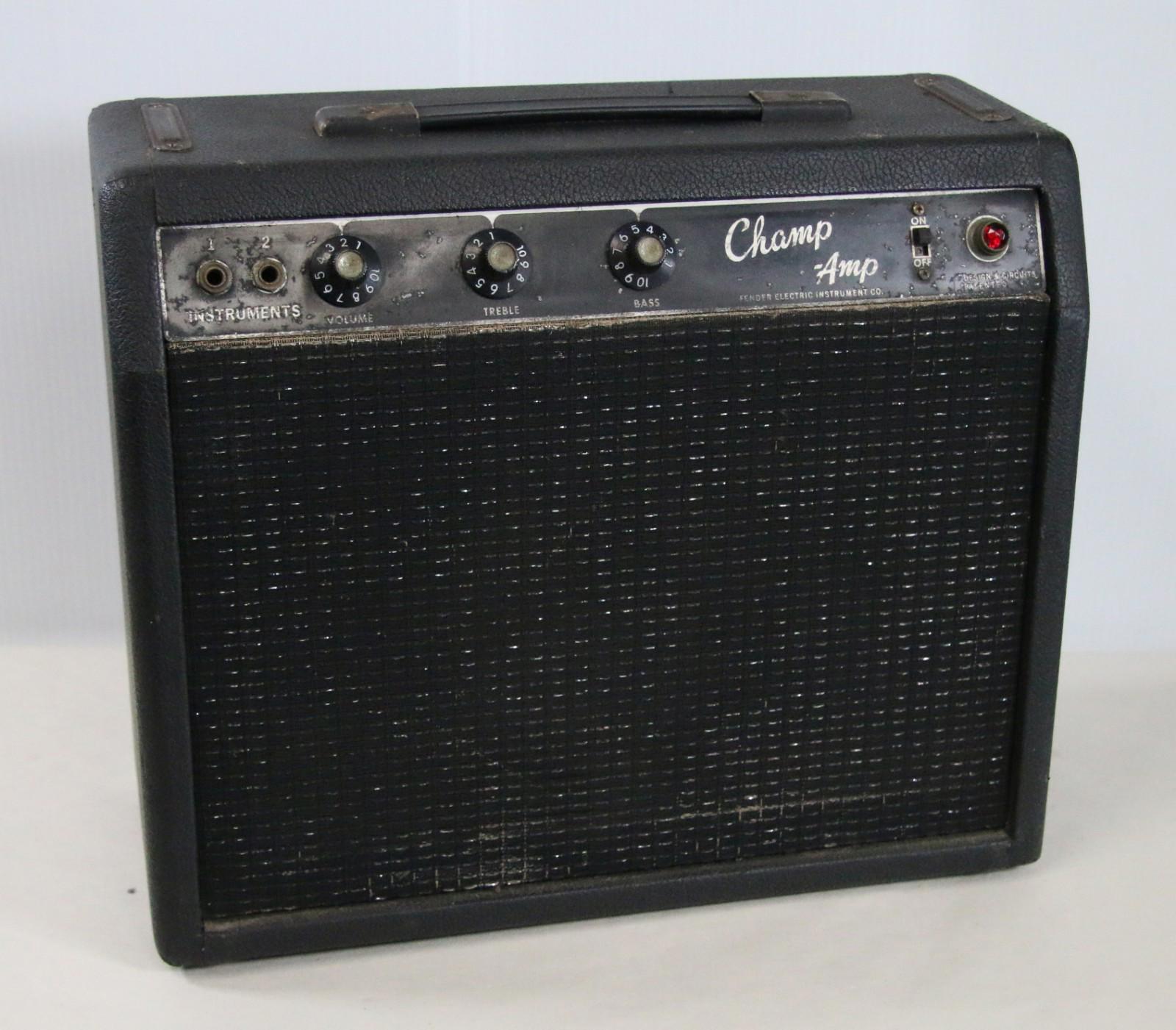 Fender Champ Amp Blackface 1964 Vintage Guitar Combo Amplifier AA764 - READ