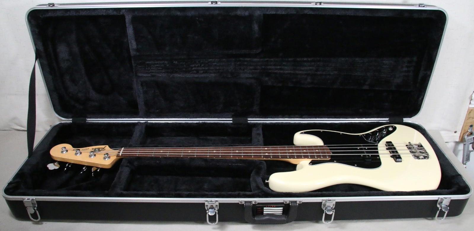 2012 Fender American Special Jazz Bass USA 4 String Olympic White w/ Hard Case