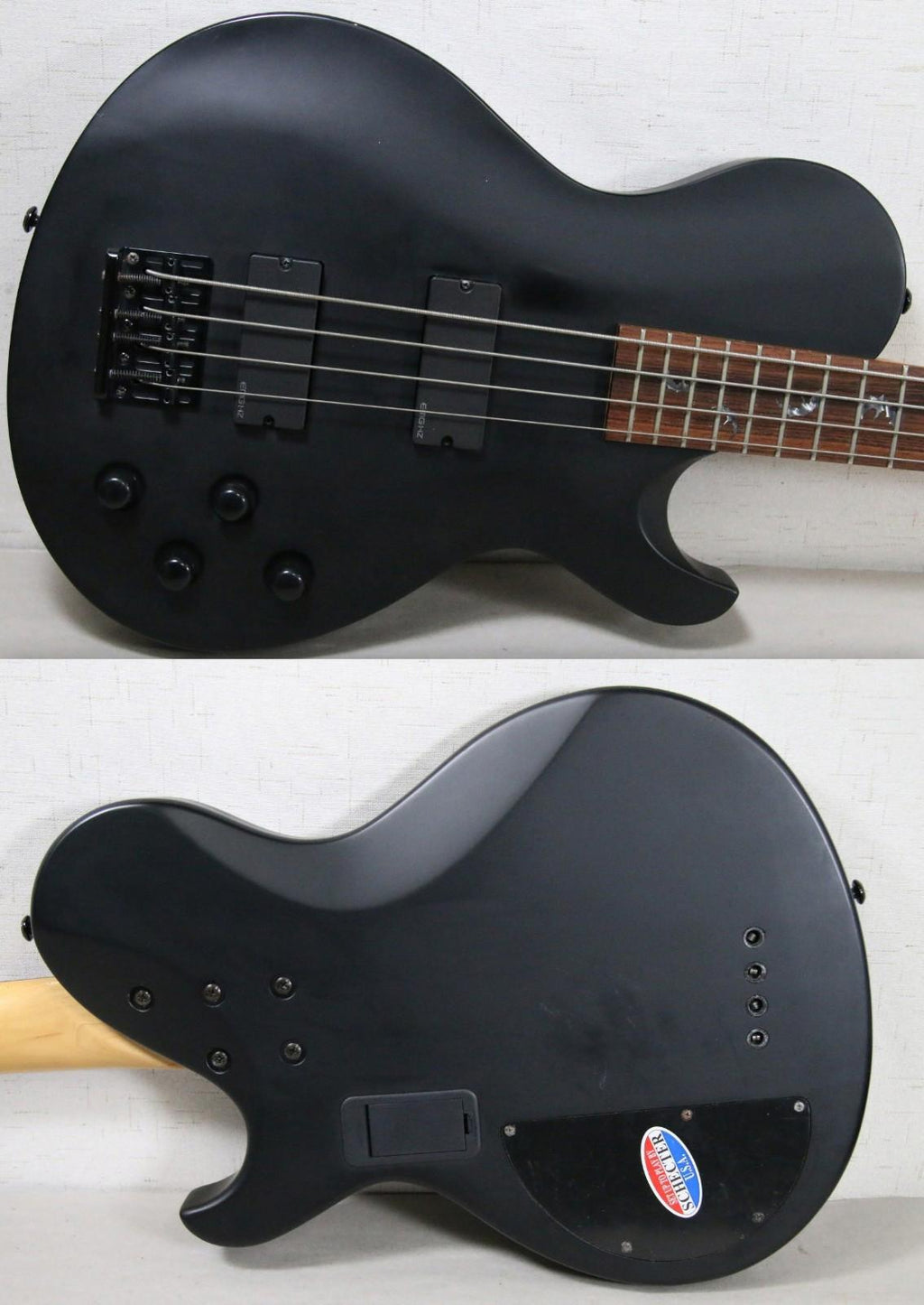 2010 Schecter Diamond Series Damien Solo-4 Satin Black Bat Inlays Electric Bass