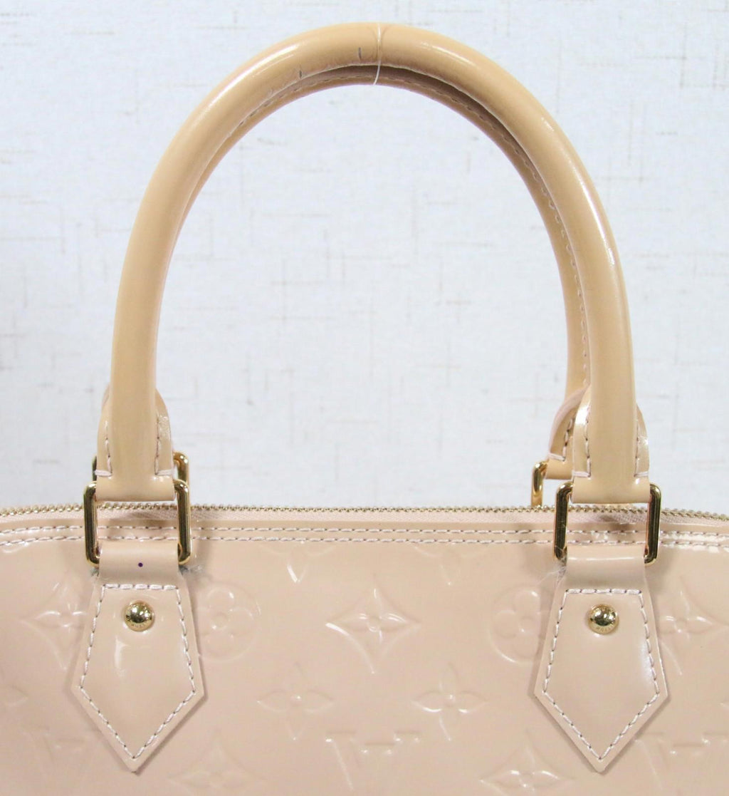 Louis Vuitton Monogram Vernis Alma GM Beige w/Dust Bag - Excellent Condition